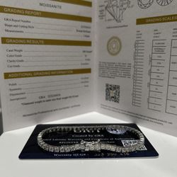 Silver 925 Moissanite Bracelet 3mm 