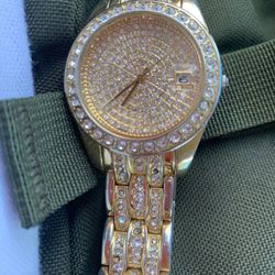 Bling Watch 28k Gold Plated