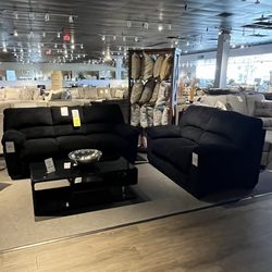 Black Couch And Loveseat