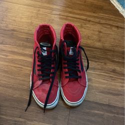 Red and black Men’s Vans Hightops