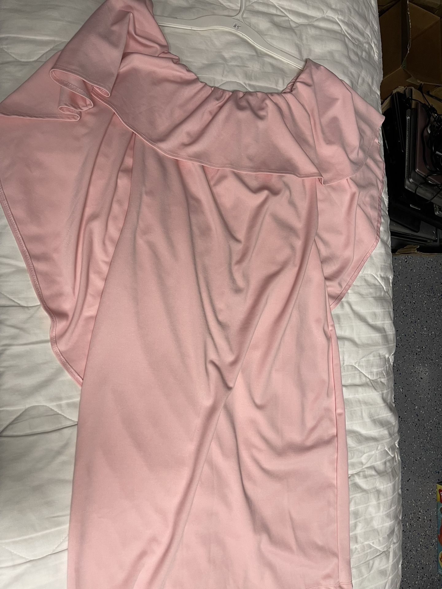 Maternity Pink Dress Ruffle Top SIZE XL