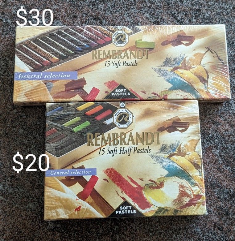 REMBRANDT 15 Soft Pastels & 15 Soft Half Pastels ( price is on the pics