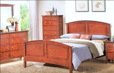 Bourbon Finish Bed and Dresser