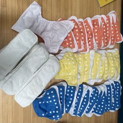 Lot of 33 Alvababy Newborn reusable Pocket Diapers
