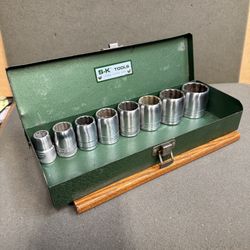 (8 pc) S-K WAYNE 1/2” Dr. SOCKET SET -USA-