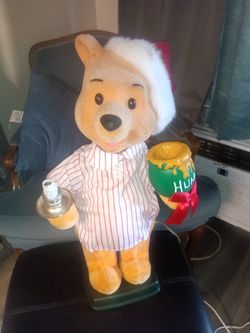 VTG Disney Winnie the Pooh Animated Electric TELCO Christmas Decor 22" 