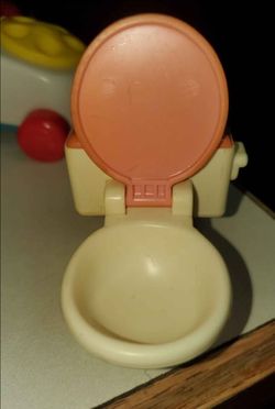 Vintage Fisher-Price Loving Family Dollhouse Toilet