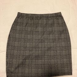 Mind Cods Mini Pencil Skirt Plaid High Waist Size S Black White