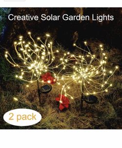 Outdoor Solar Garden Decorative Lights-Mopha Solar 105LED Powered 35Copper Wires Stake Landscape Light-DIY Flowers Fireworks Stars for Walkway Pathwa