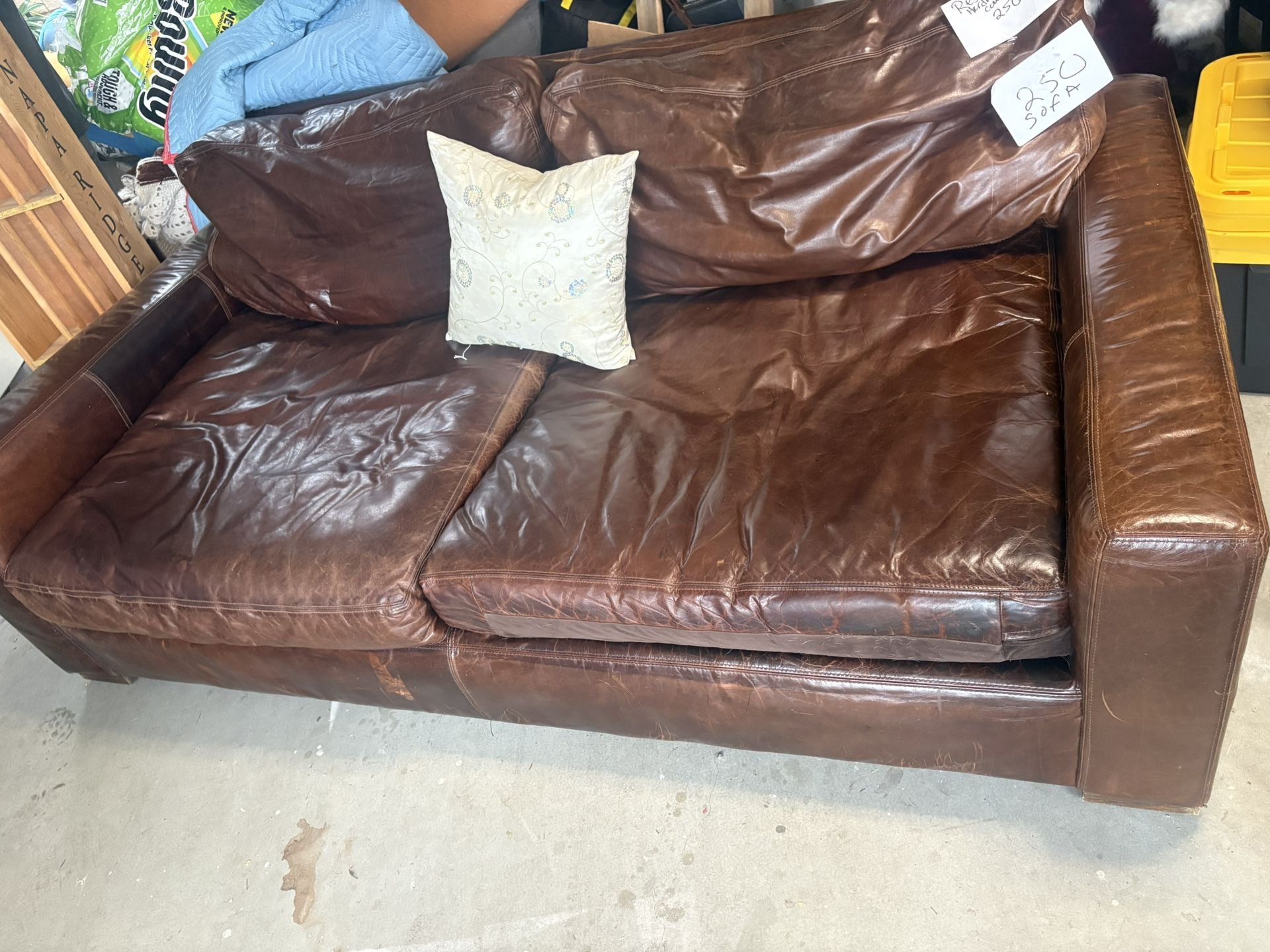 Restoration Hardware Leather Couch