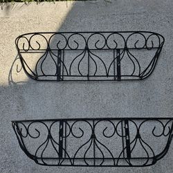 $20.00 - 30" Garden Planter Baskets, Iron/Gorgeous Scrollwork Design - Good Condition!