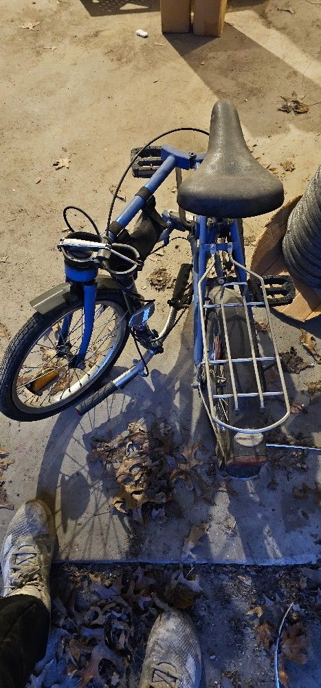Early 80s Vintage Dahon Blue Folding Bike