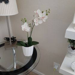 Orquídea Artificial Con Base De Ikea 12