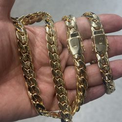 212 grams Smooth And Polished Miami Cuban necklace and bracelet🔥🔥