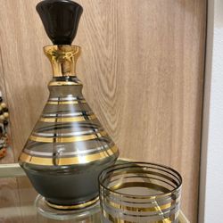 Mod Bohemia Smoked  Crystal Decanter 