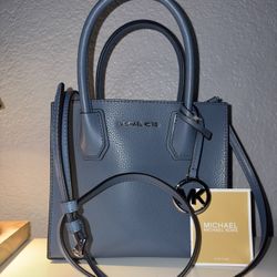 blue michael kors purse 