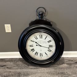 Large Vintage-Style Wall Clock – Café de la Tour Design