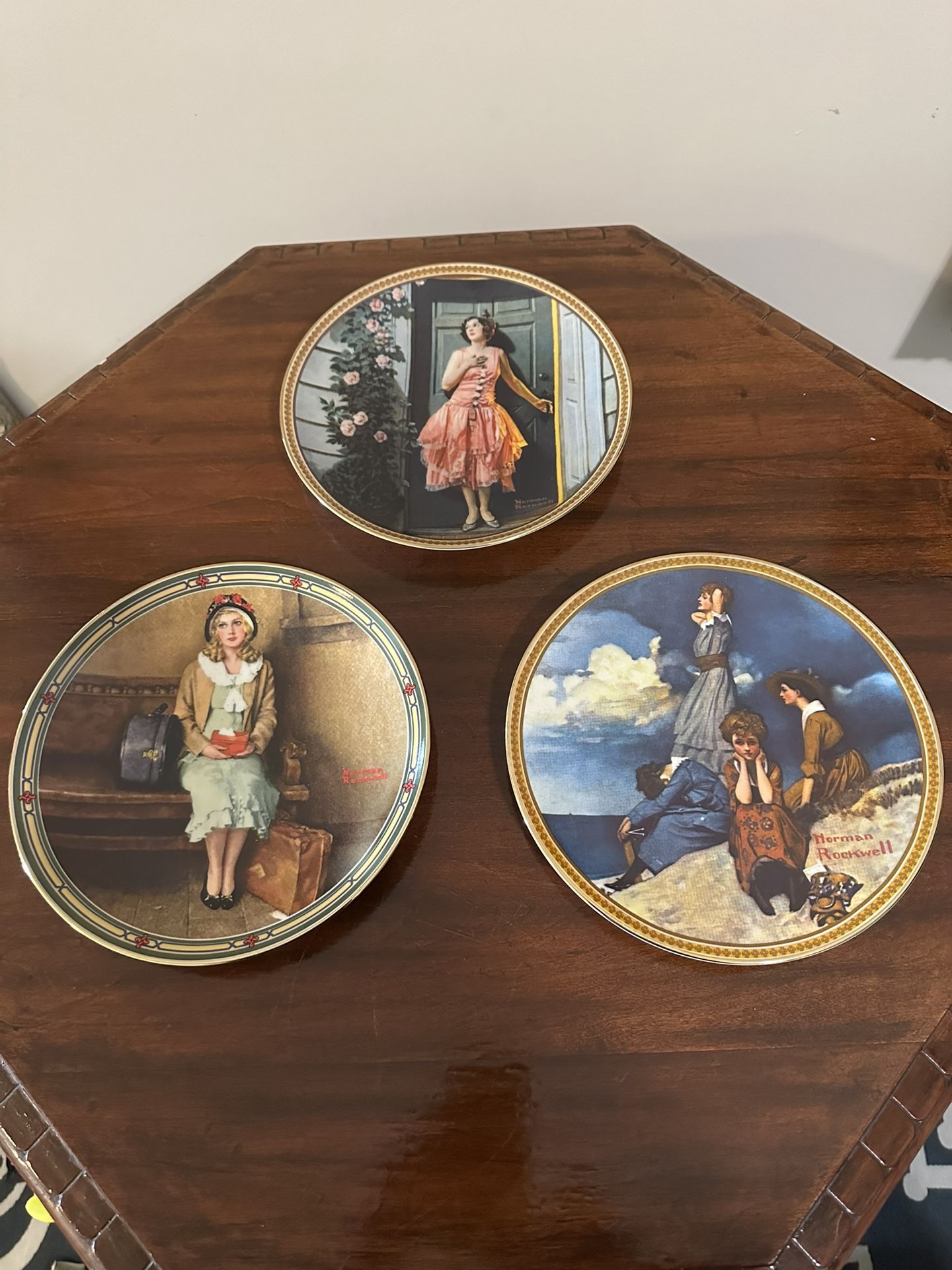 Lot Of 3 Norman Rockwell Commemorative Plates
