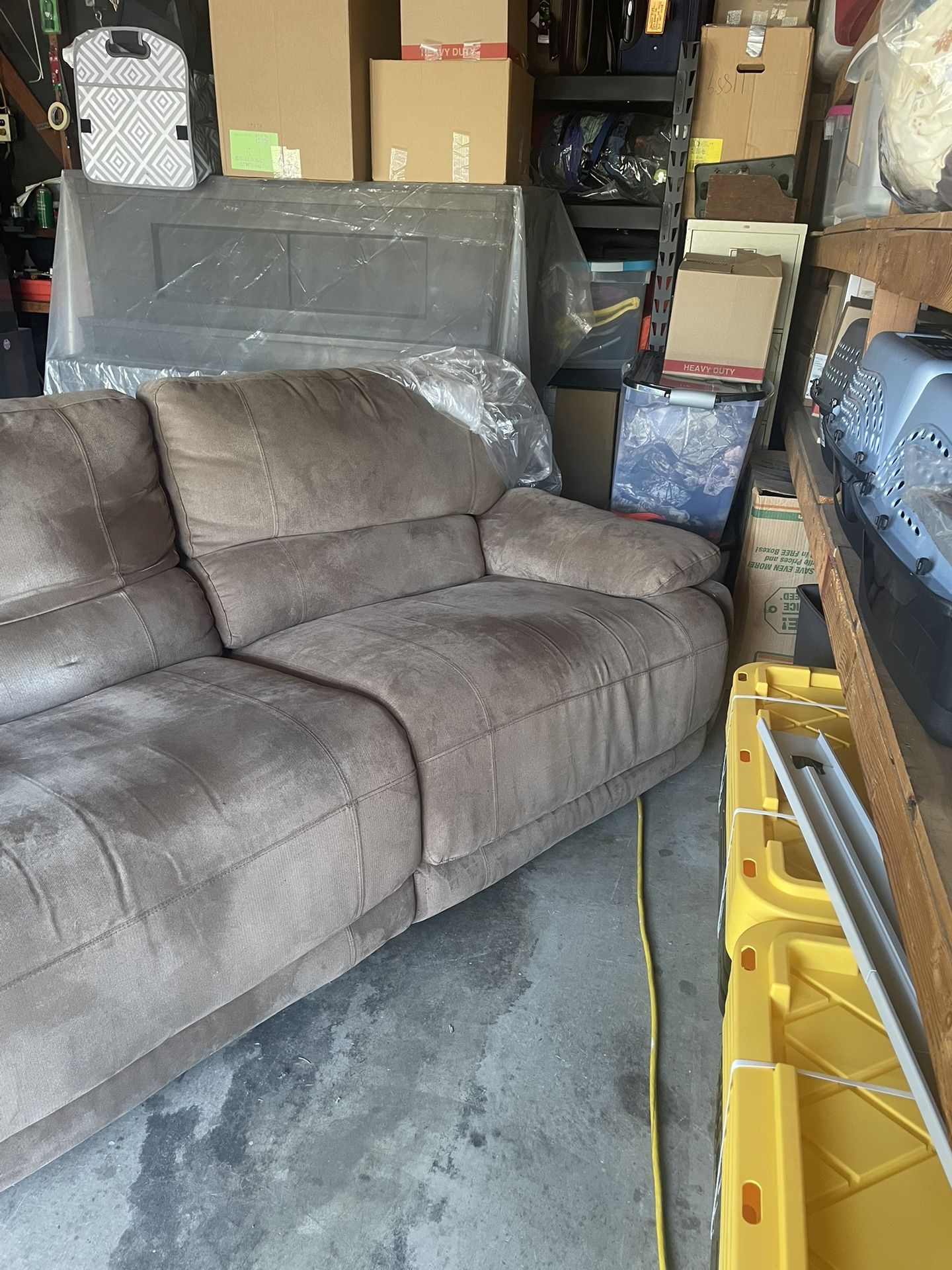Free Dual Electric Recliner Couch