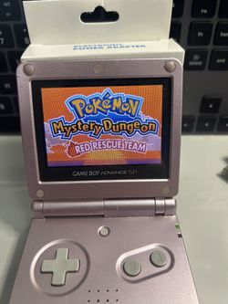 Nintendo Gameboy Advance SP Pearl Pink AGS-101 Bundle With Games