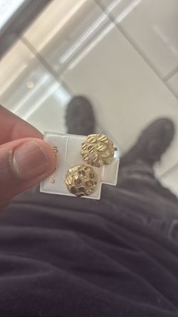 Gold Nugget Earrings