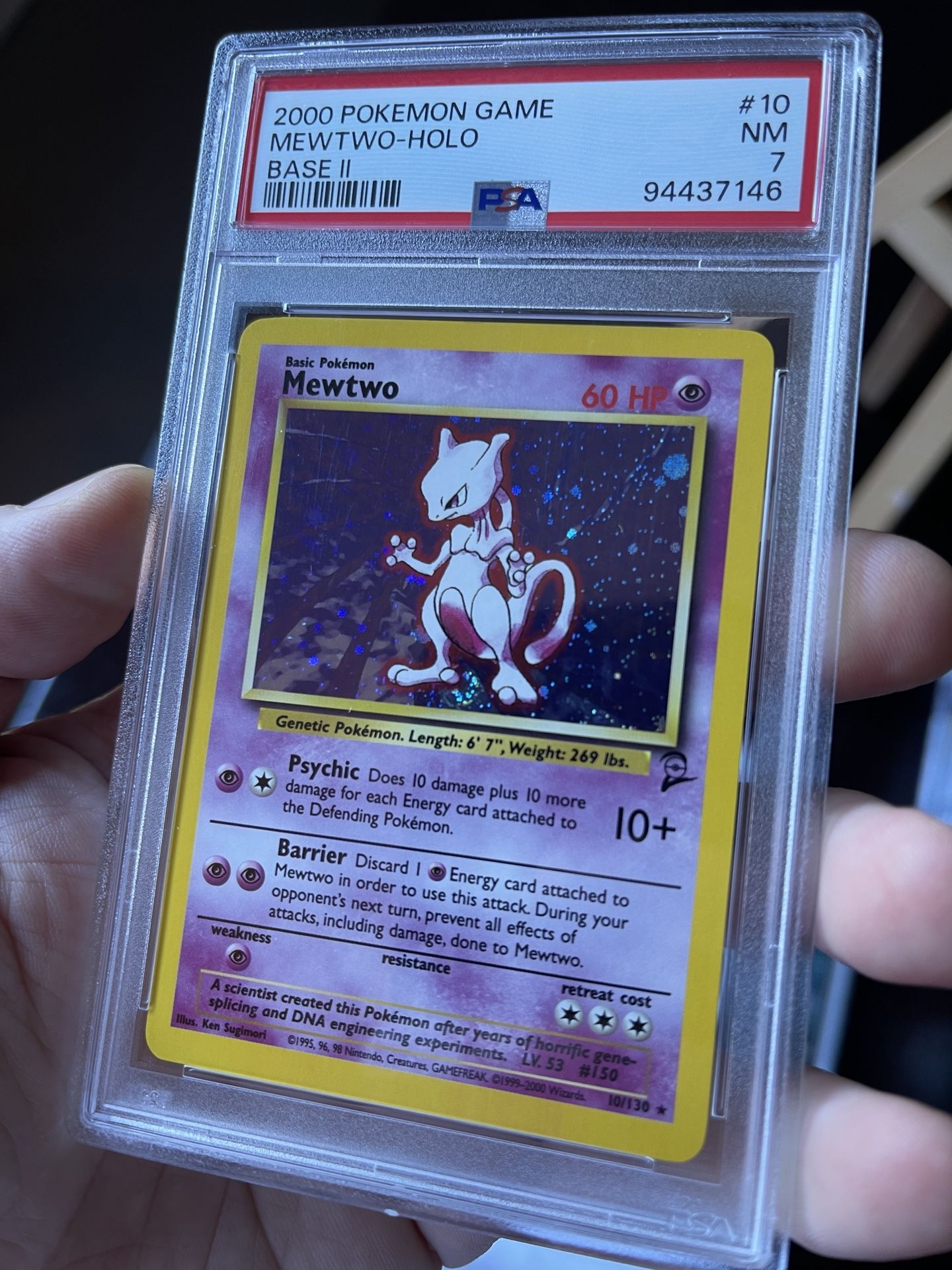 Base Set 2 Mewtwo PSA 7 π Pokemon Card