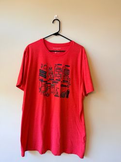 Banana Republic Eco T-Shirt XXL Tall - Red Brewing Process Graphic