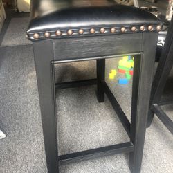Leather top Wooden Stools 