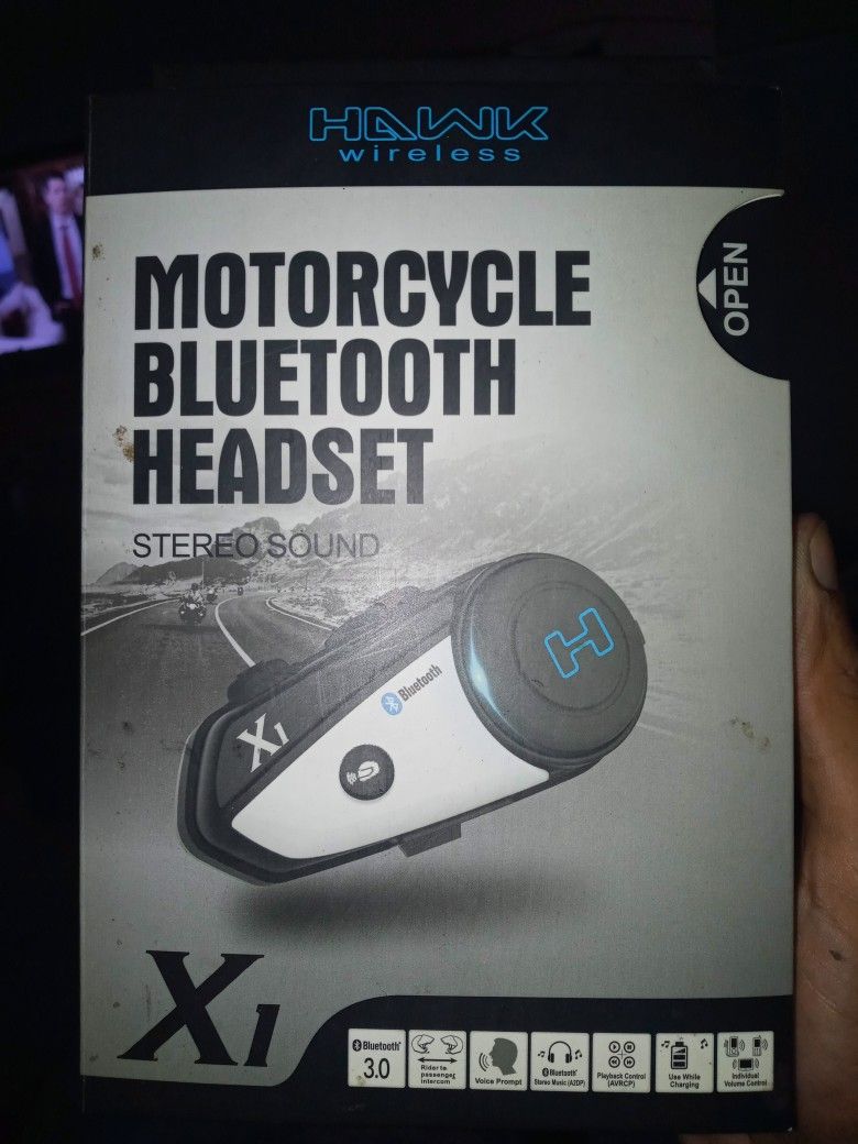 Hawk X1 Bluetooth Headset For Motorcycle Helmet