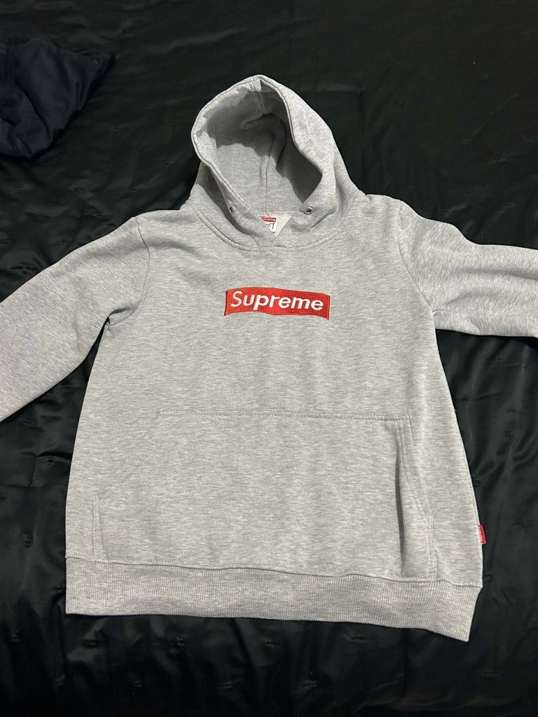 Supreme Grey Hoodie Size Small