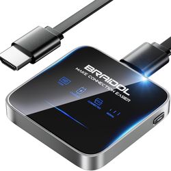 2027 Upgraded Wireless HDMI Display Dongle Adapter, Transmitter Streaming Media Video/Audio/File HDMI Wireless Extender from Smartphone,Laptop to HDTV
