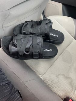 Black Draco slides, size 11-12