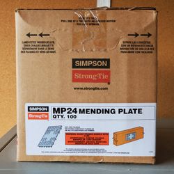 NEW Simpson Strong-Tie Mending Plates MP24, Box of 100
