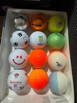 Mixed Novelty Golf Balls – Set of 12