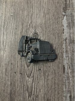 Vintage Semi Big Rig Truck 3D Belt Buckle Heavy Metal