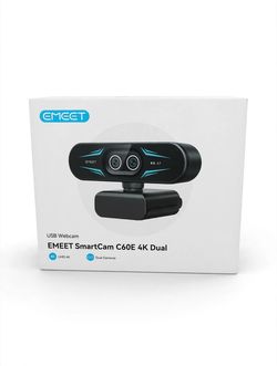 EMEET SmartCam C60E 4K Dual Webcam – Autofocus – New Sealed