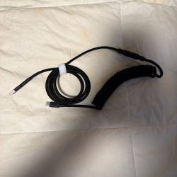 Black Coiled Keyboard Cable 
