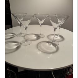 5 Martini Glasses 