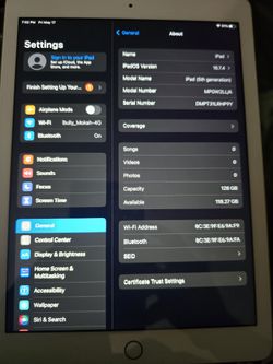 Ipad (Excellent Condition) WiFi 128GB