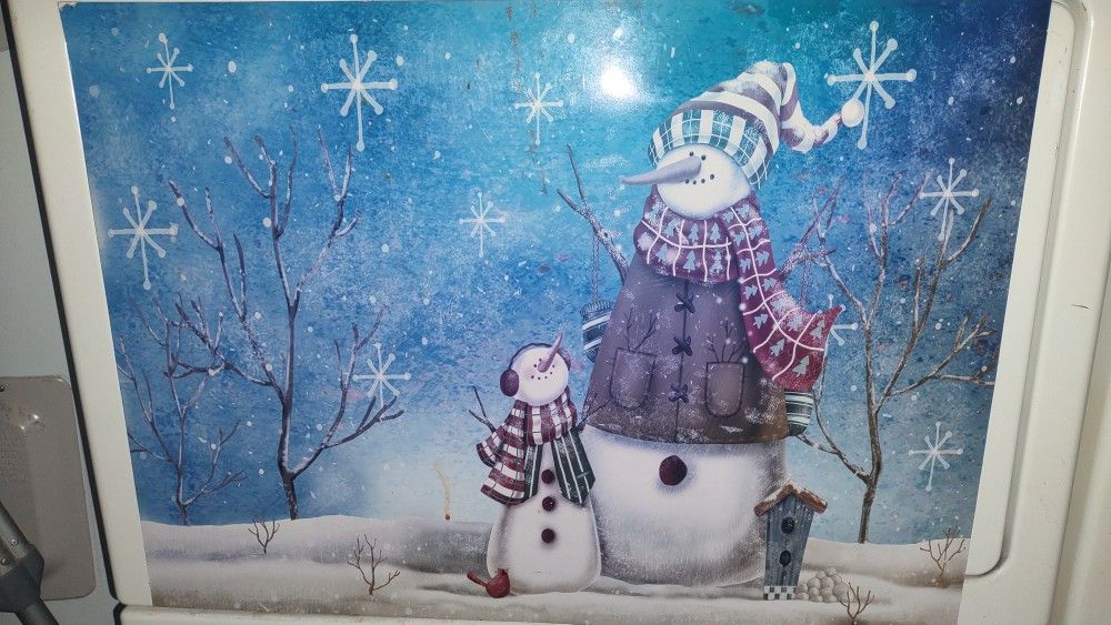 Large Refrigerator Magnetic Picture: Winter