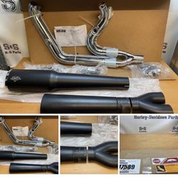 Vance & Hines Pro Pipe 2-INTO-1 Exhaust System BLACK For Harley-Davidson 47589