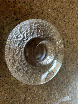 Bloomingdales 2 Orrefors Fine Crystal Candle Holders