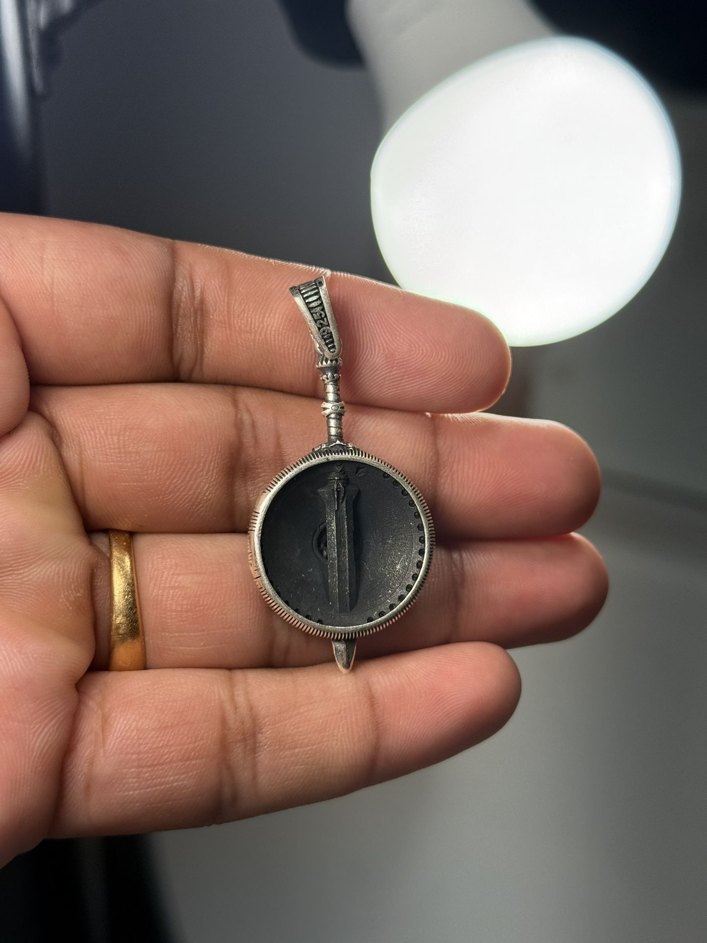 925 Sterling Silver Tribal Shield Pendant