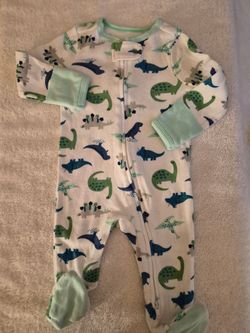 Baby Boy,  Dinosaur, Zip-Up Footed Sleeper, Size 0-3, Cloud Island