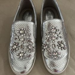 Michael kors rhinestone flat sneakers size 6,5