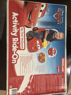 Cars activity rideon NEW