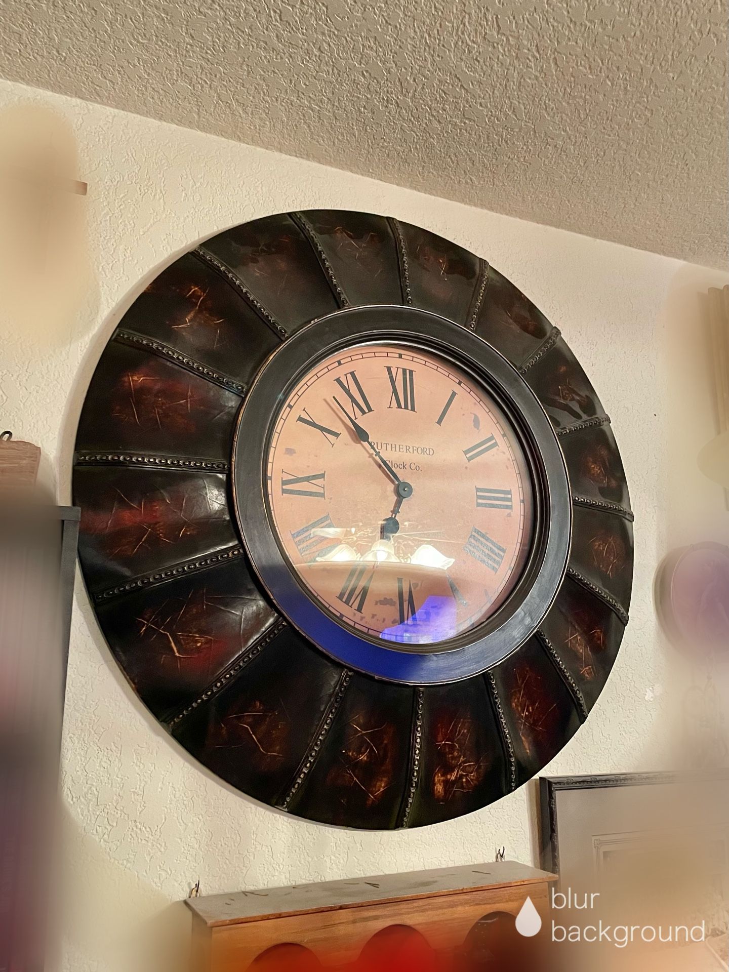 36" Oversized Rutherford Clock Company Wall Clock
