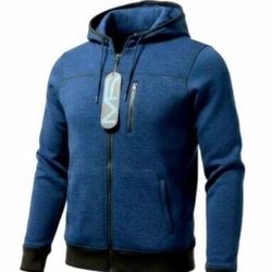 New! Mack Russo Blue Full Zip Up Fleece Hoodie Sweater Size XXL