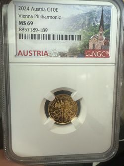 2024 Austria Vienna Philharmonic Gold Coin NGC MS69