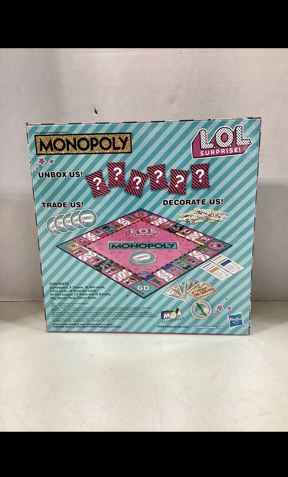 LOL SURPRISE  Monopoly Board Game New in Sealed Box by Hasbro Gaming New 